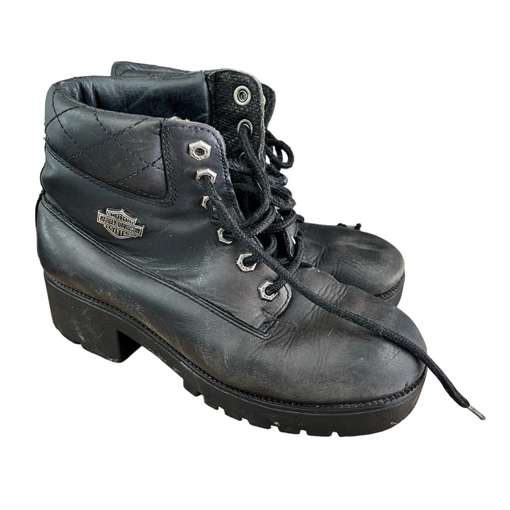 Harley Davidson Cruise Control Leather Combat Boots
